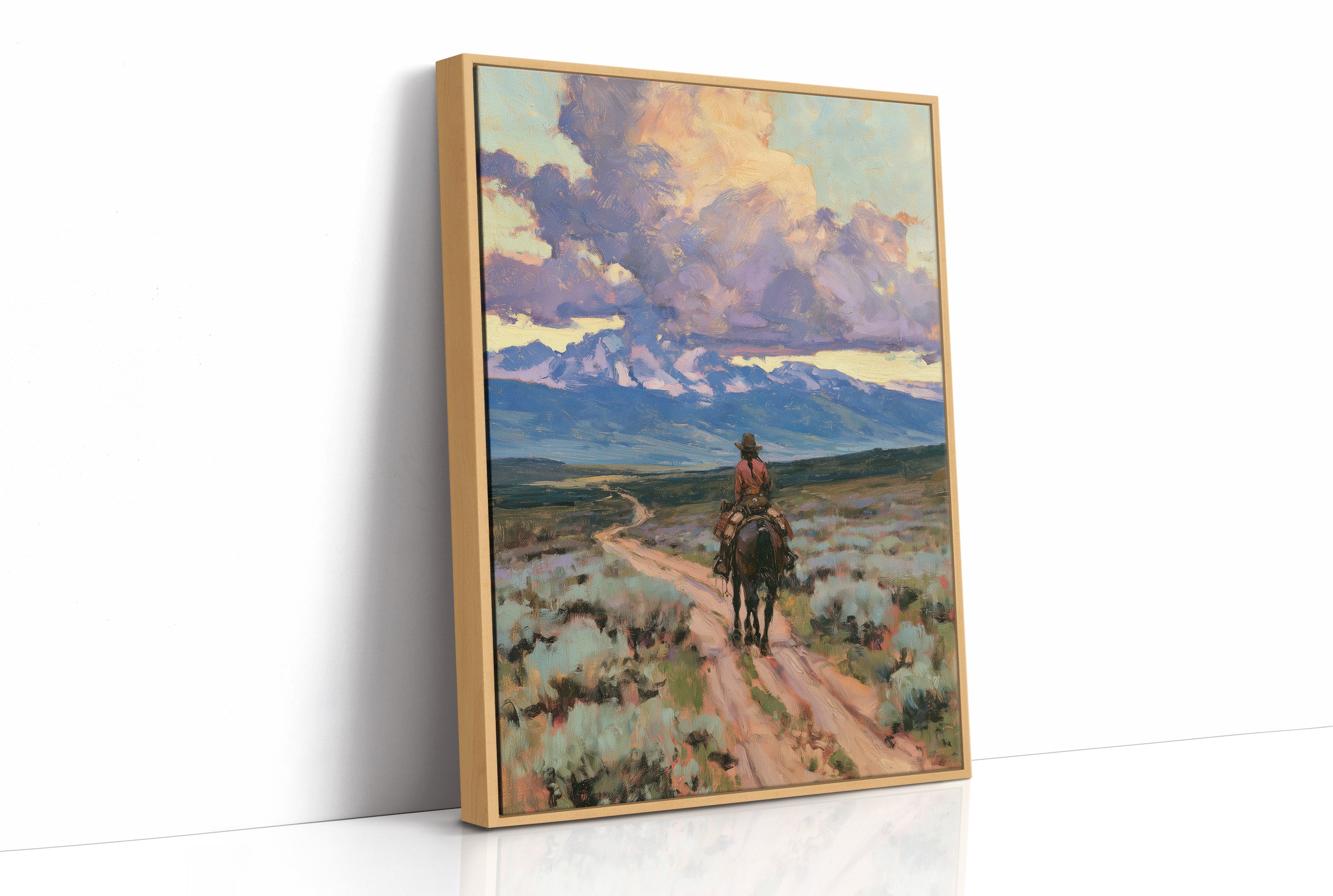 Rider Toward The Storm Light