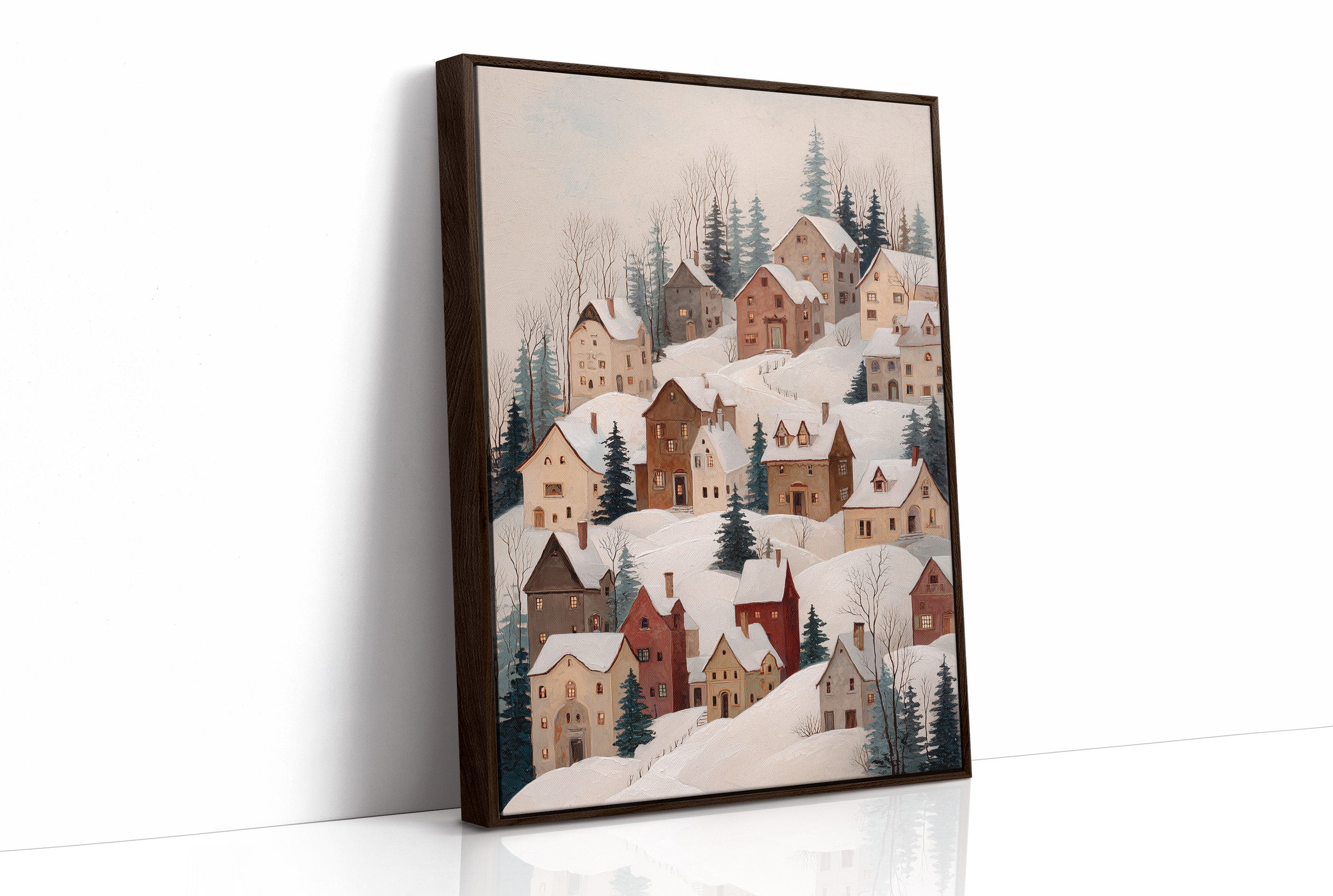 Snow Blankets The Hillside Village