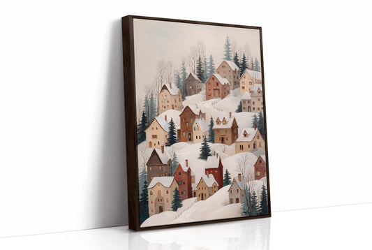 Snow Blankets The Hillside Village