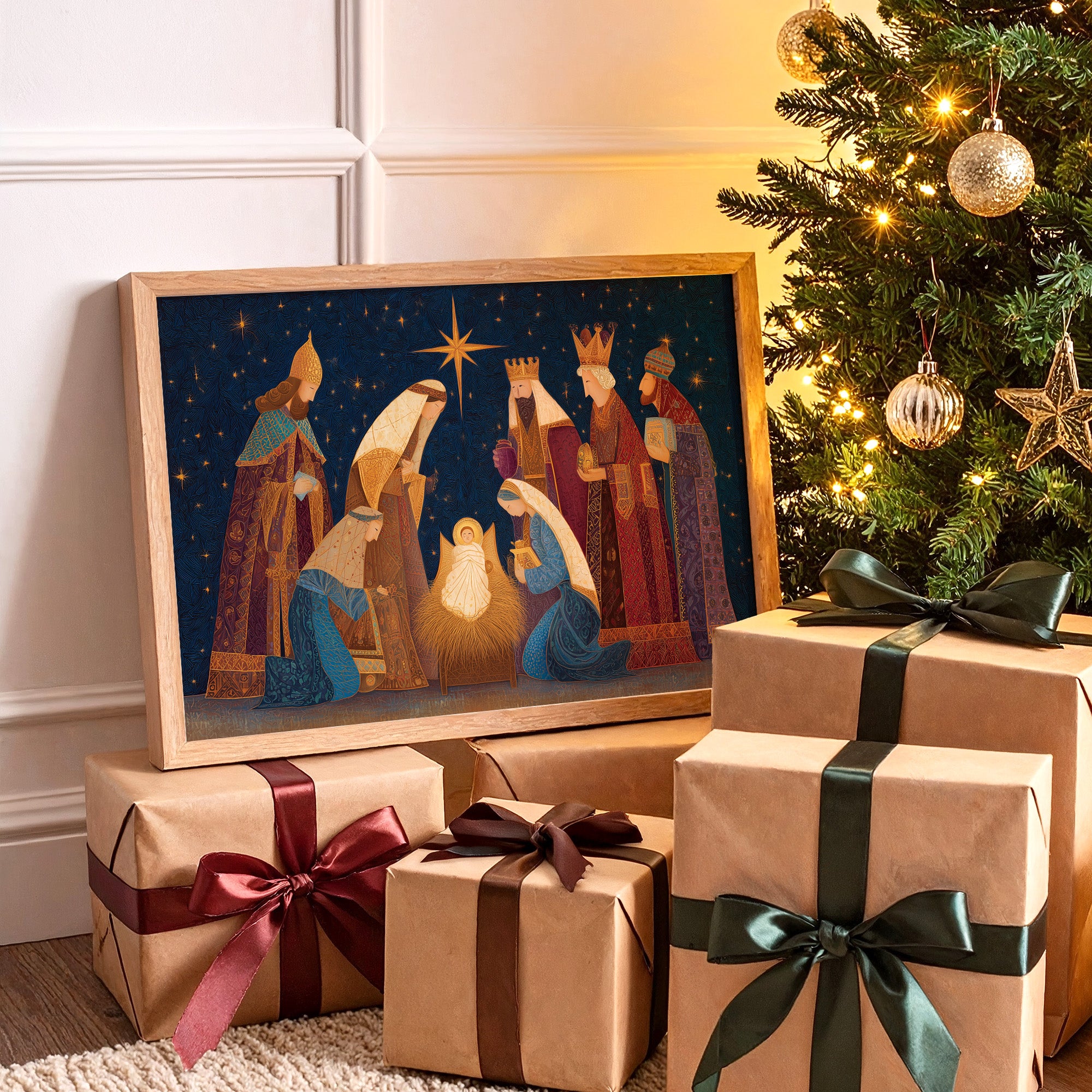 Starlit Kings Follow Golden Light