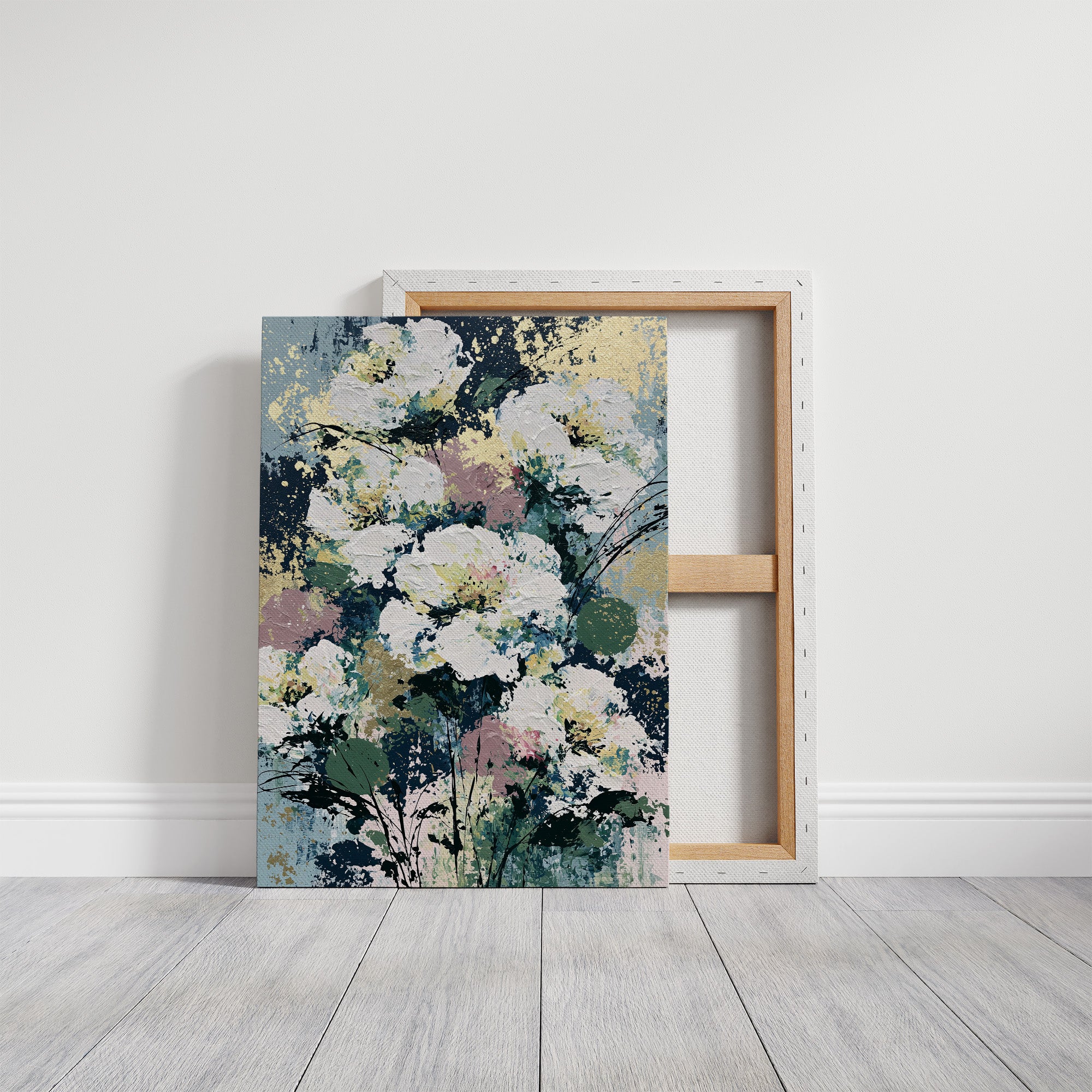 White Peonies in Sage & Slate