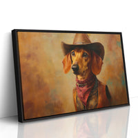 Dachshund Wears The Sunset Trail