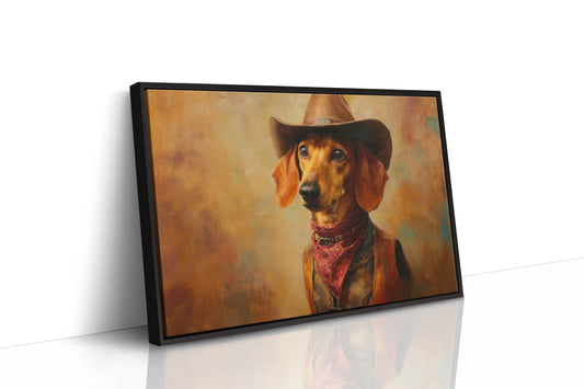 Dachshund Wears The Sunset Trail