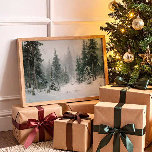 Snow Settles Among Silent Pines