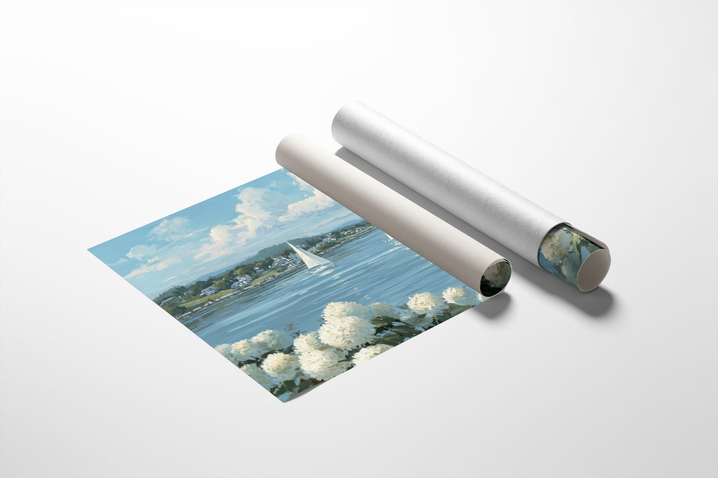 Hydrangeas Bloom By Sailing Waters