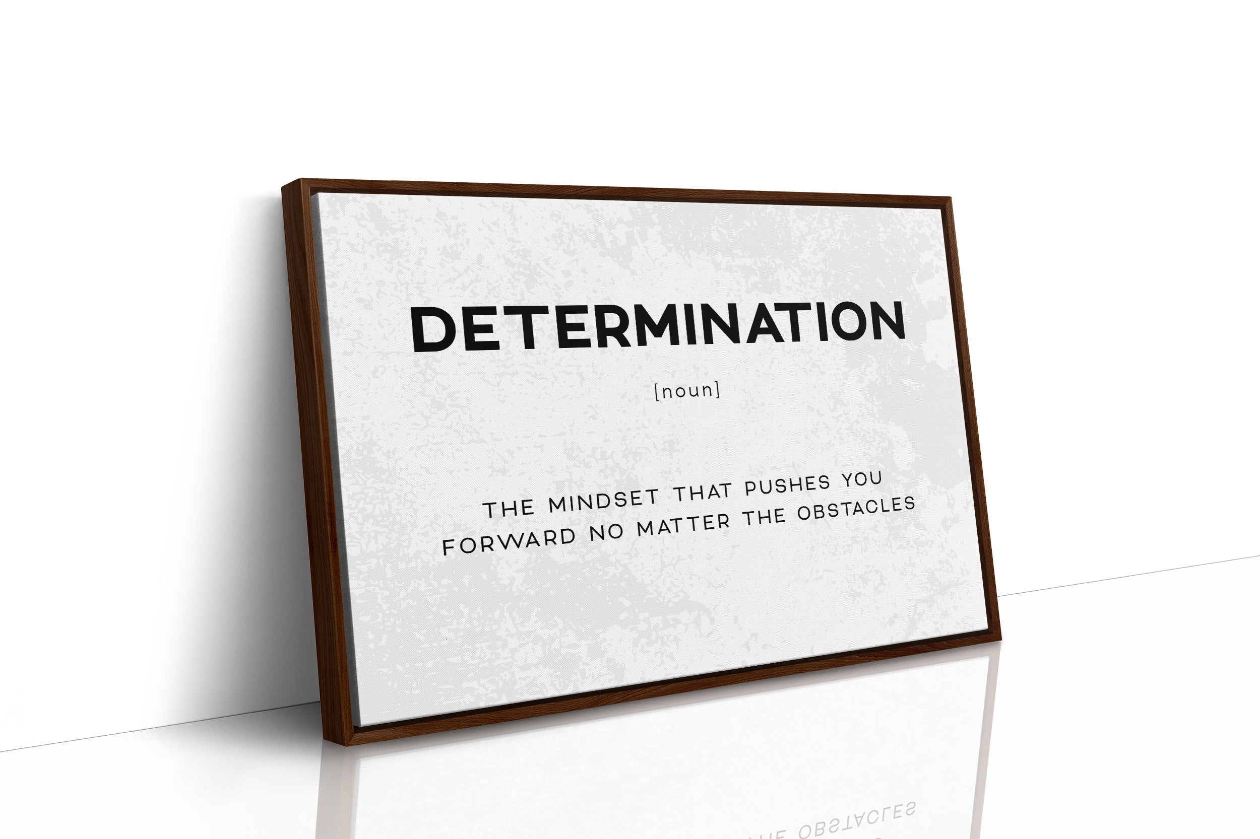 Determination Definition Canvas Art | Bold Motivational Typography Print for Home Office, Gym or Entrepreneur Décor