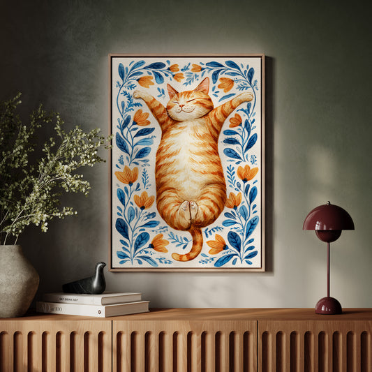 Sun-Kissed Paws and Floral Embrace