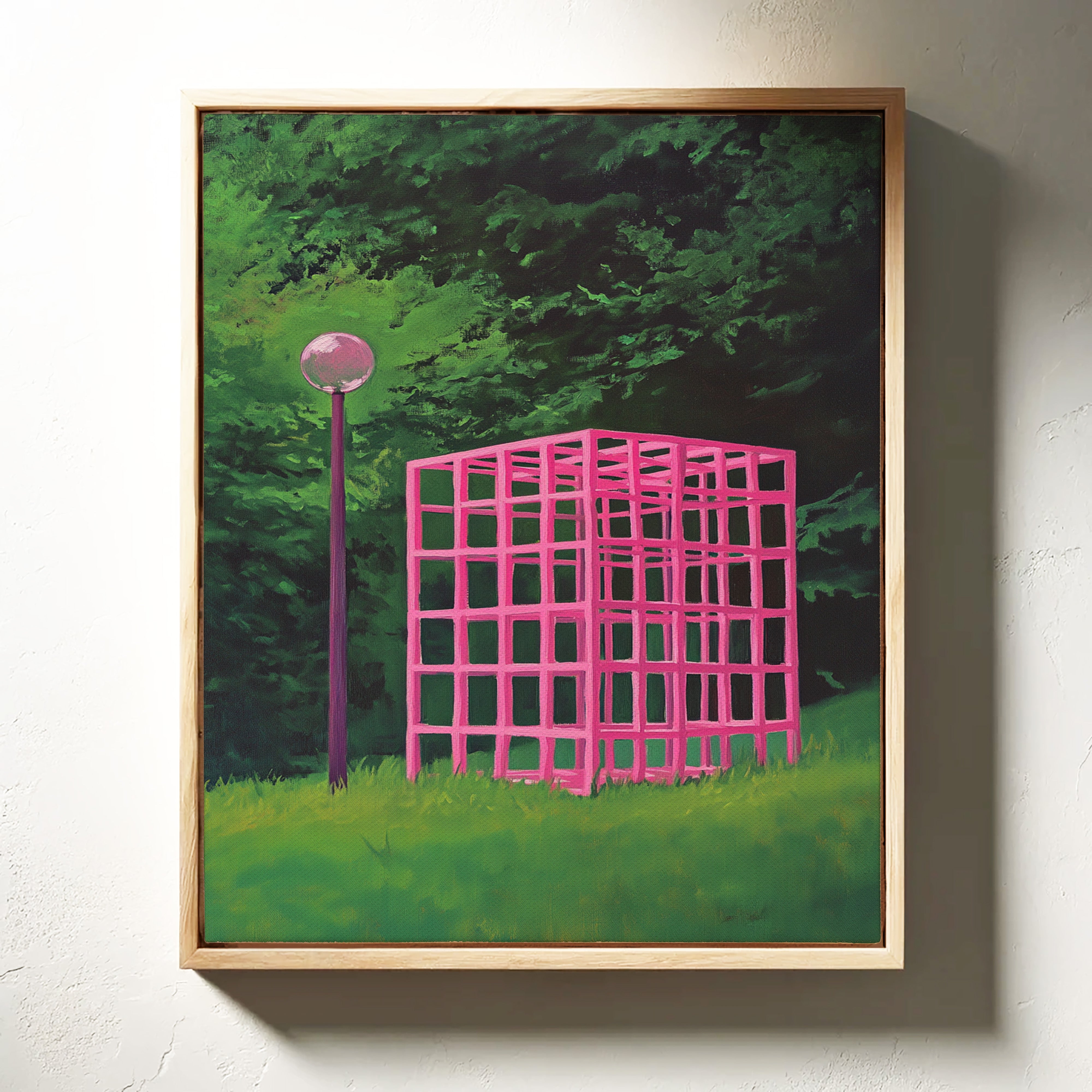 Pink Geometry Dreams In Green
