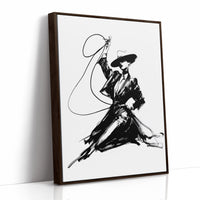 Noir Elegance: Brushstrokes in Motion