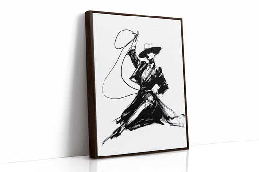 Noir Elegance: Brushstrokes in Motion