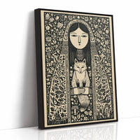 Keeper of the Fox: A Folklore Woodcut