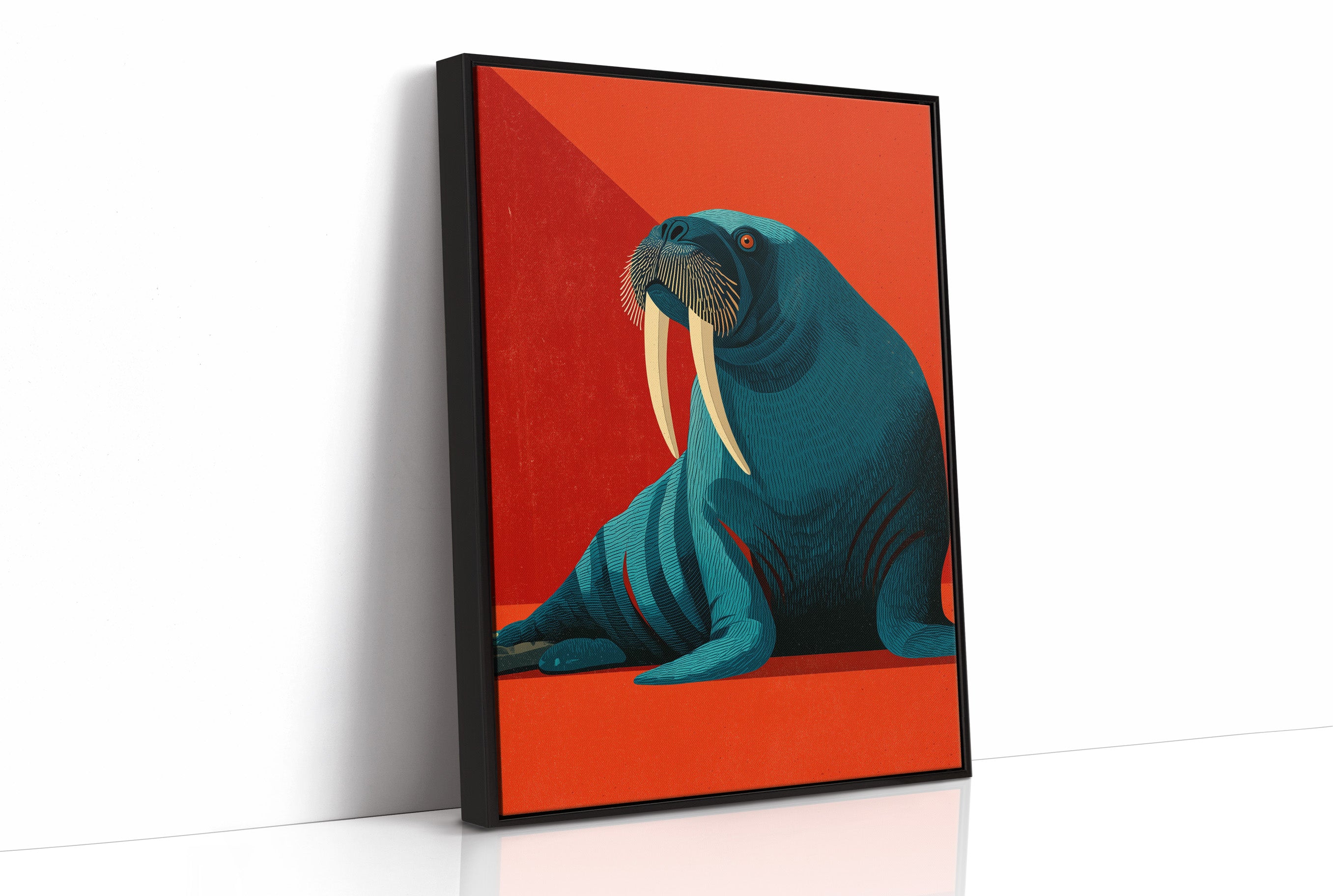 Walrus, Tusks and Crimson Shadow