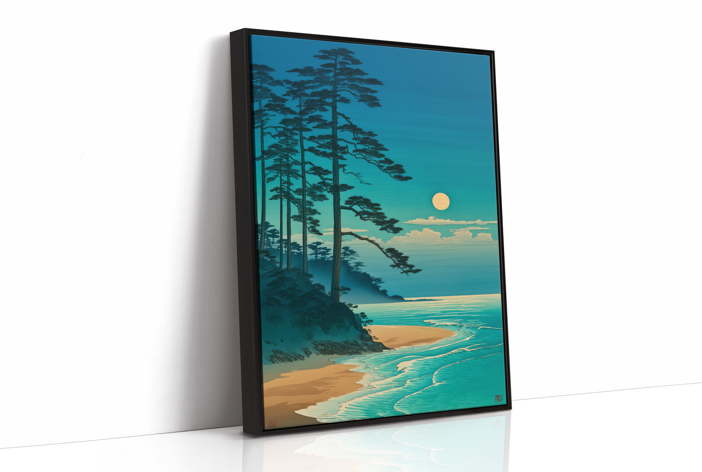 Moonlit Pines Meet Pacific Tides