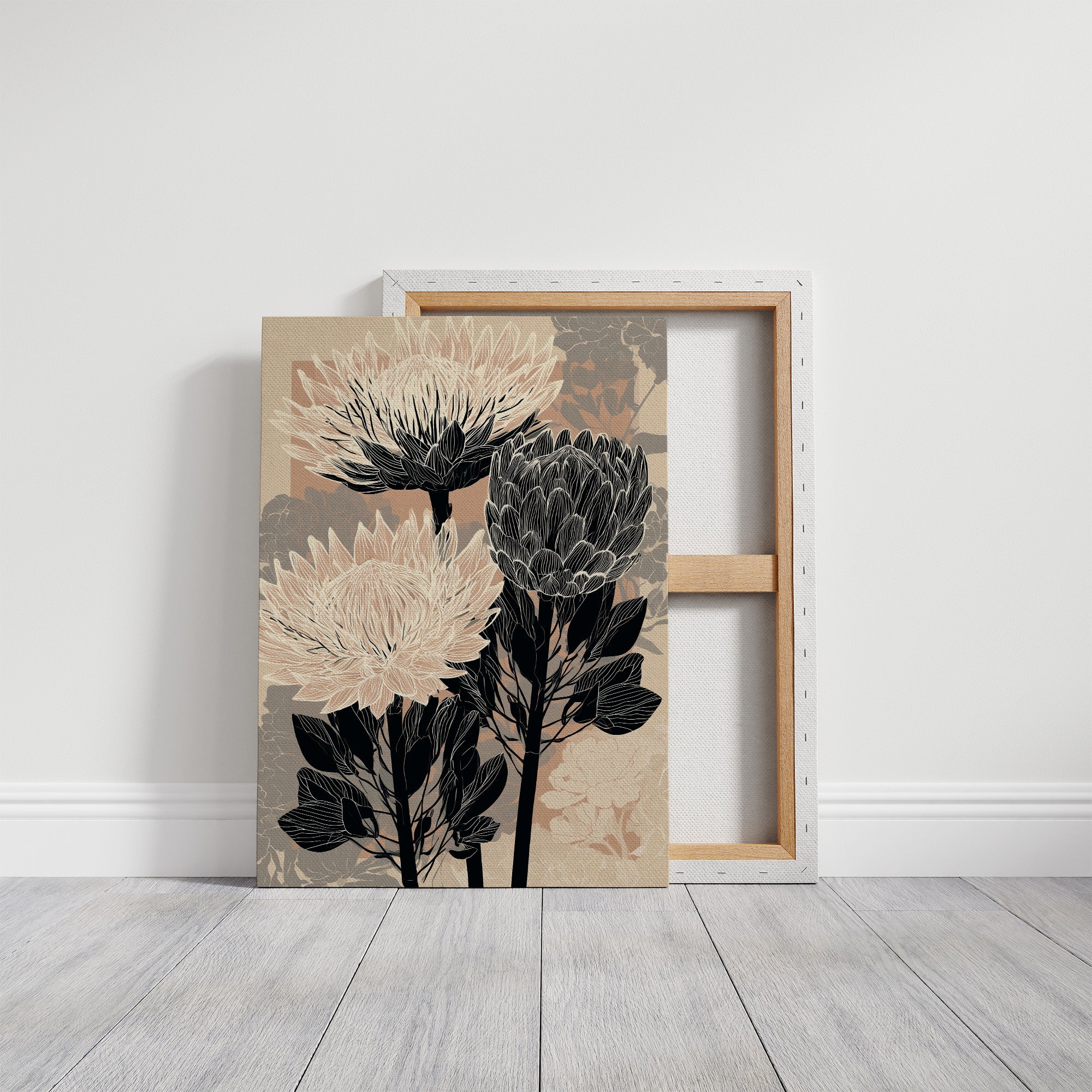 Protea in Ink and Blush