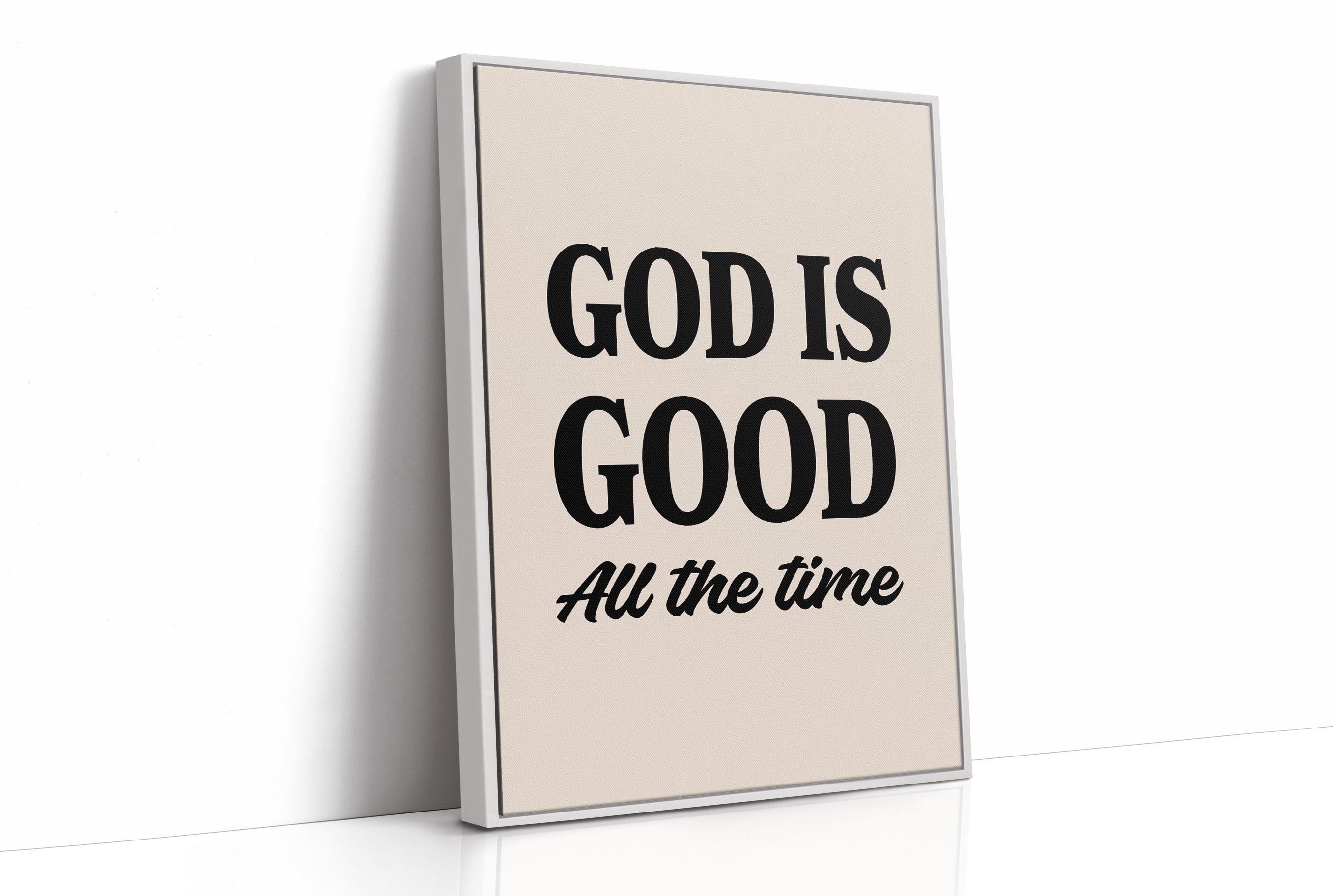 God is Good Affirmation in Bold Typography