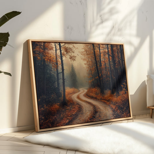 Autumn Roads Wind Through Golden Mist