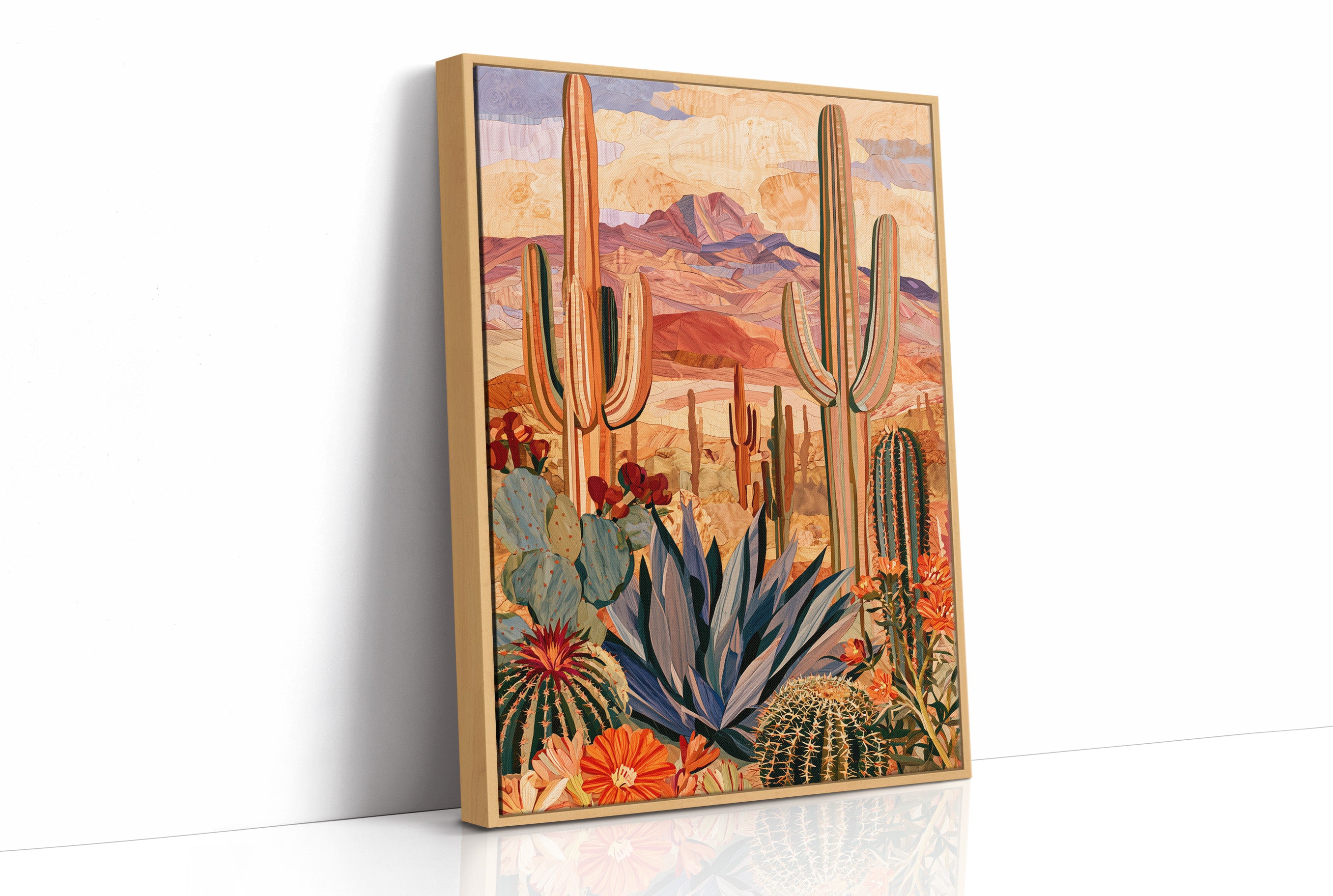 Saguaro March Through Red Rock