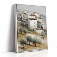 Mediterranean Hillside Village in Muted Light