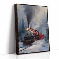 Steam Engine's Winter Night Journey