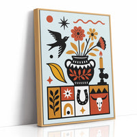Black Vase Southwestern Folk Still Life