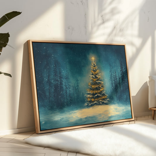 Winter's Light Dances Through Pines