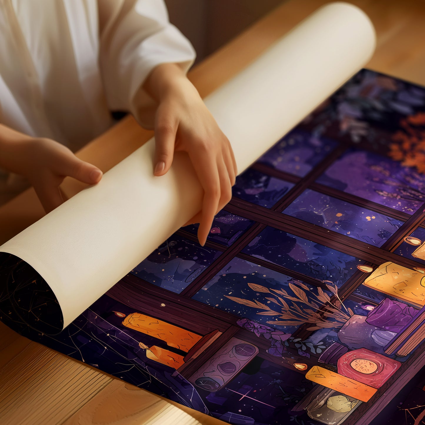 Midnight Spells Behind Arched Glass