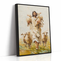 Shepherd's Embrace in Golden Fields