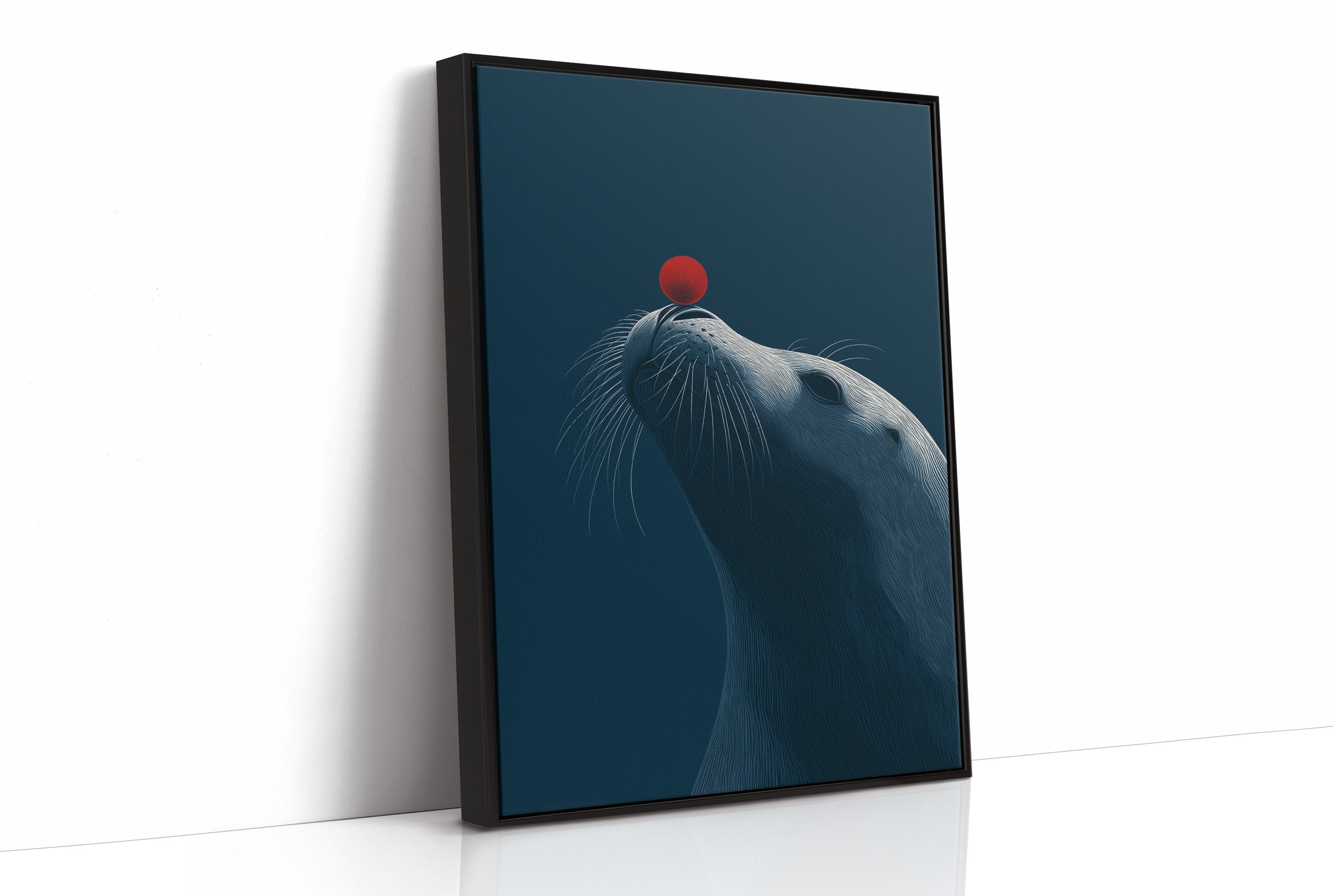 Seal Balancing Red Moon