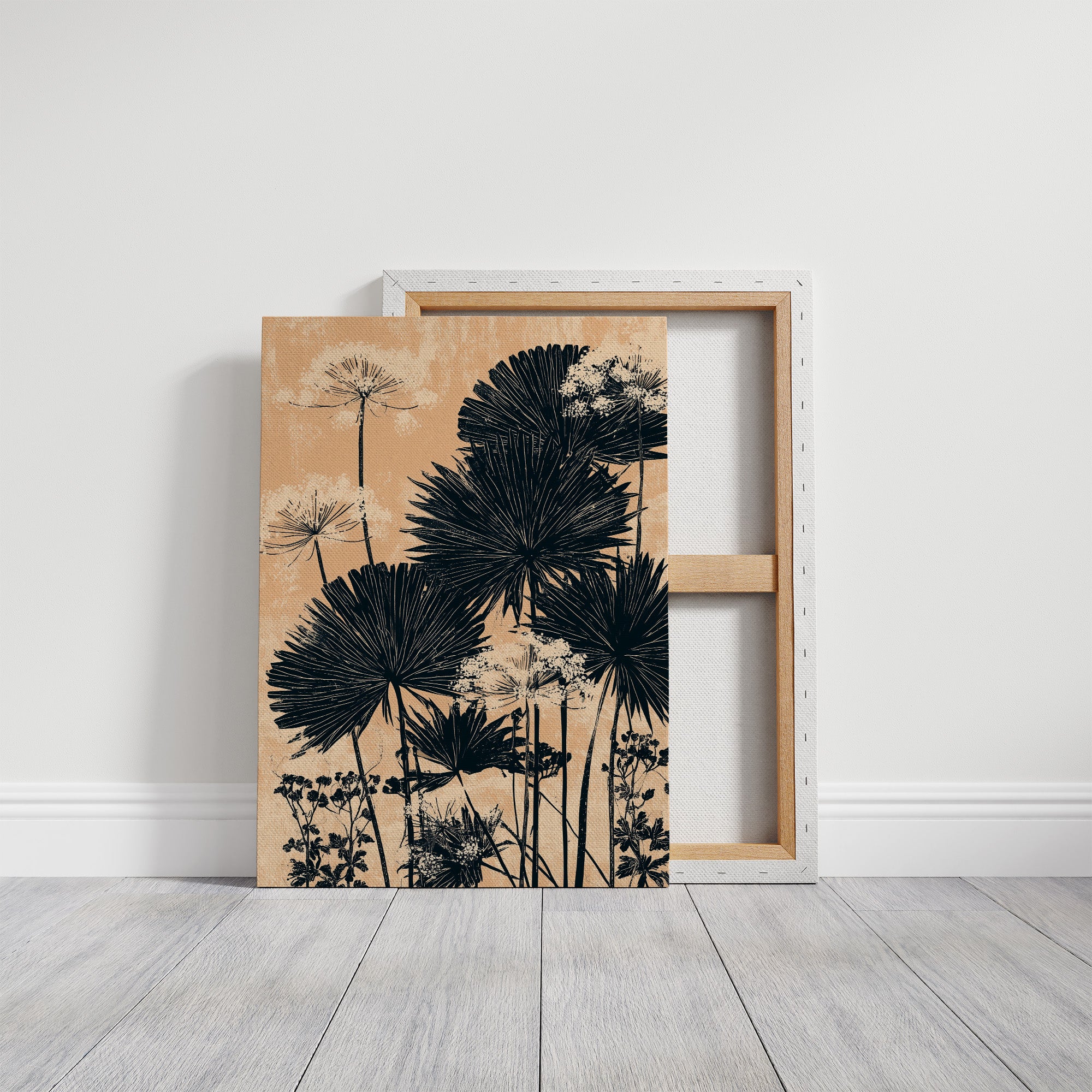 Palm Fans in Peach Light