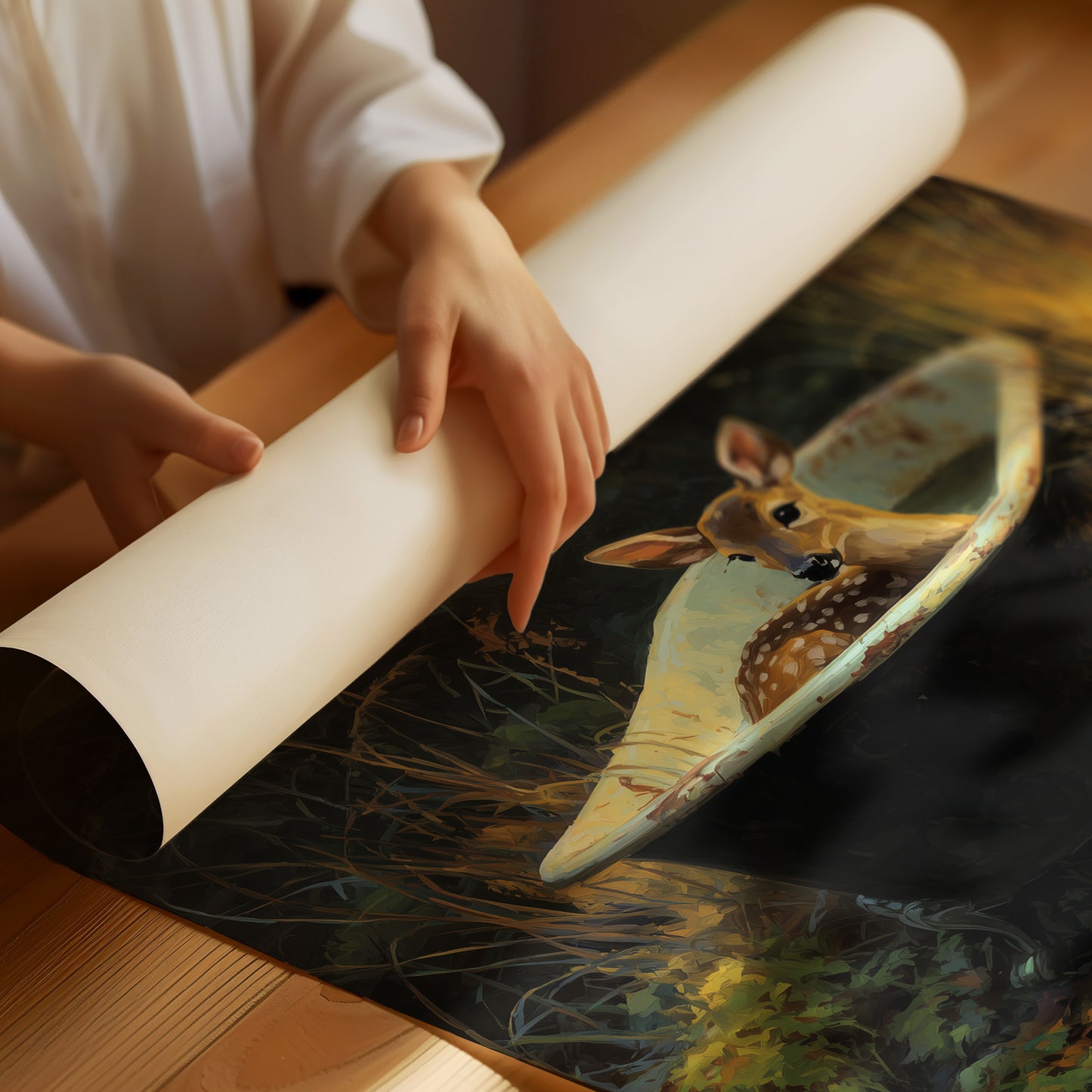 Fawn Finds Sanctuary At Dusk