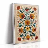 Symmetrical Garden: Autumn's Folk Tapestry