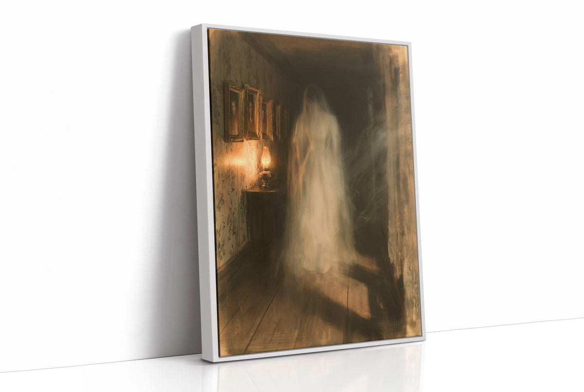 Ghostly Figure Haunted Hallway