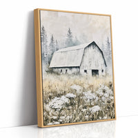 Textured Barn Among the Pines