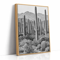 Saguaro Forest In Fine Line
