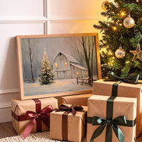 Winter Barn Glows With Christmas Magic