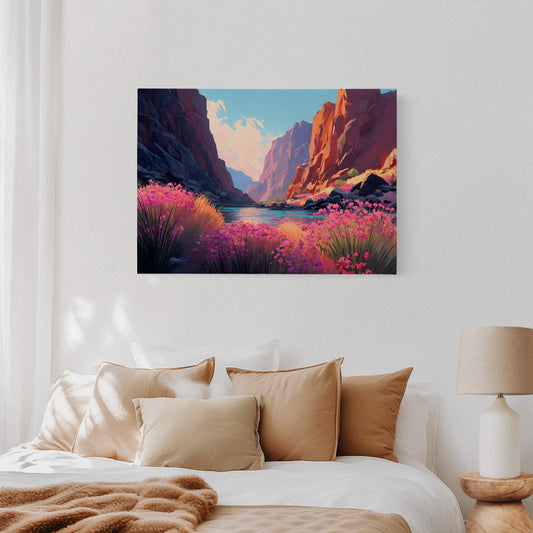 Wild Blooms Paint Desert River Banks