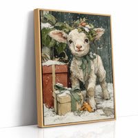 Lamb with Gifts, Winter Wreath