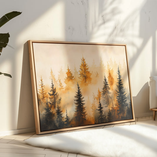 Evergreens Dance In Golden Light