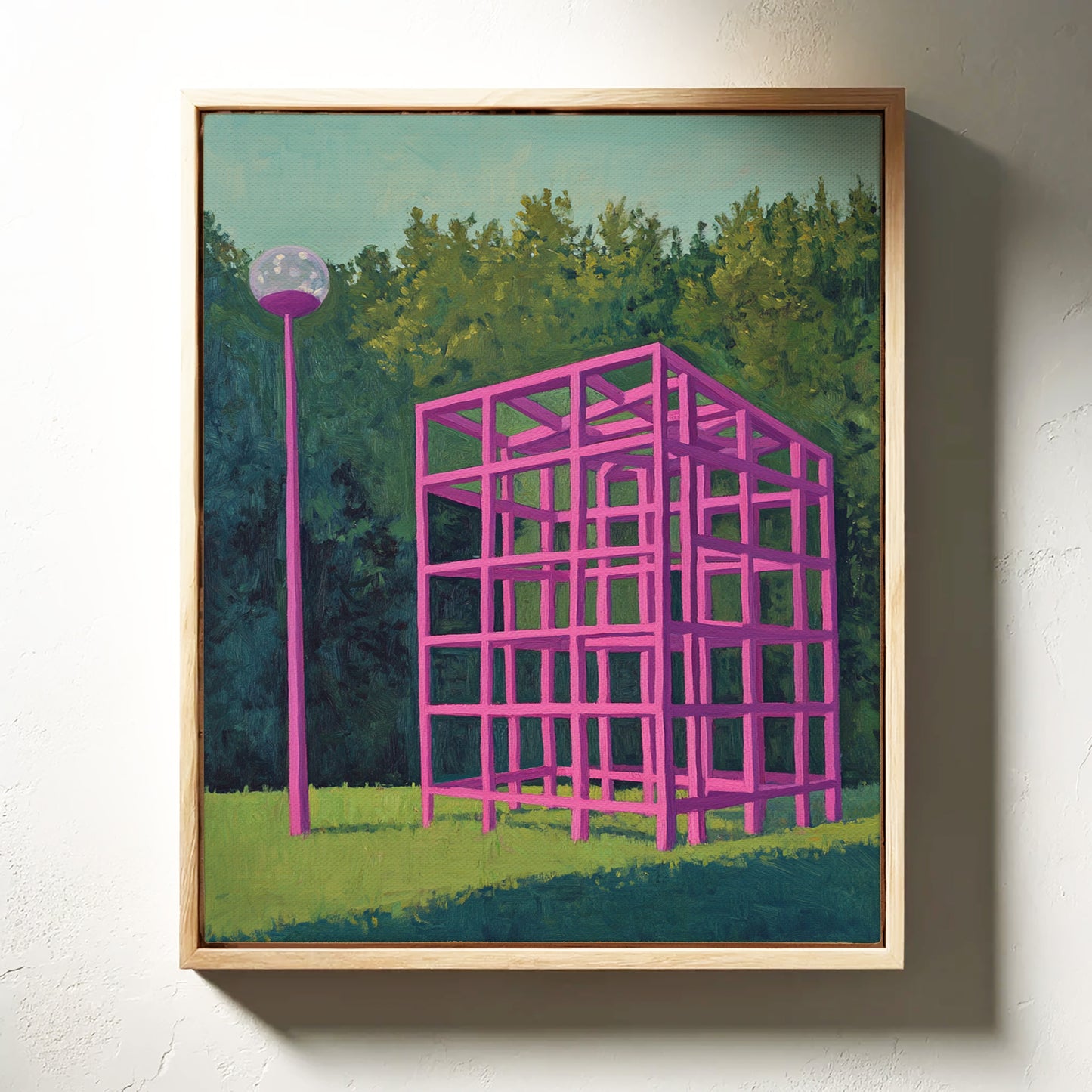 Pink Geometry Dreams In Forest
