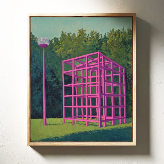 Pink Geometry Dreams In Forest
