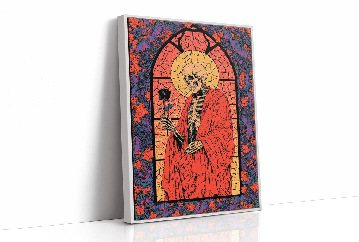 Skeleton Saint Stained Glass