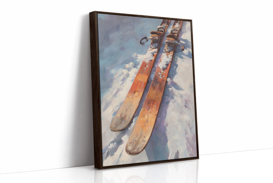 Vintage Skis Chase Winter Clouds