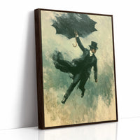 The Falling Gentleman — Victorian Surrealist Oil Print