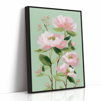 Blush Blooms on Mint