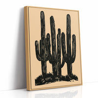 Saguaro Silhouettes At Dusk