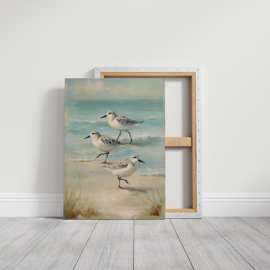 Shoreline Trio In Morning Haze