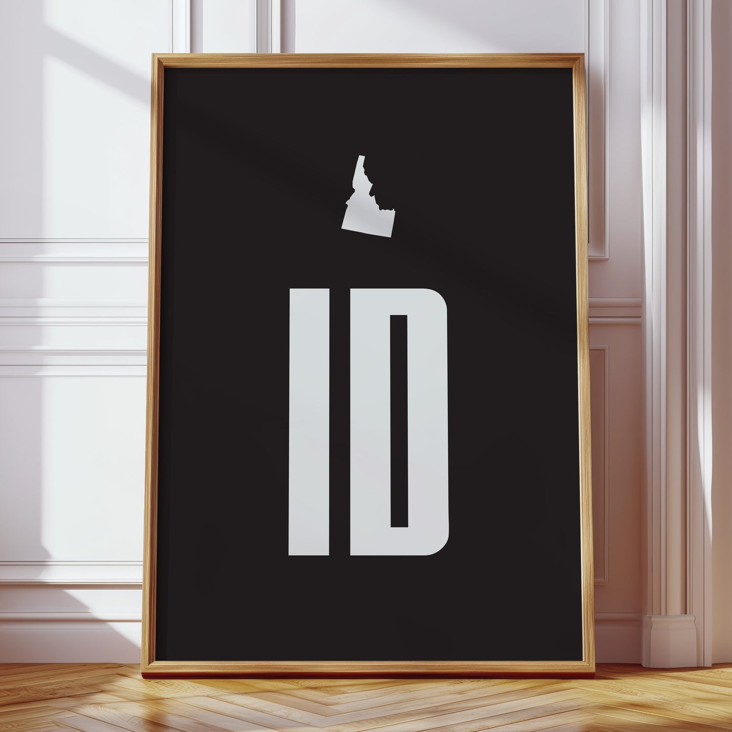 White Letters Map Idaho's Heart