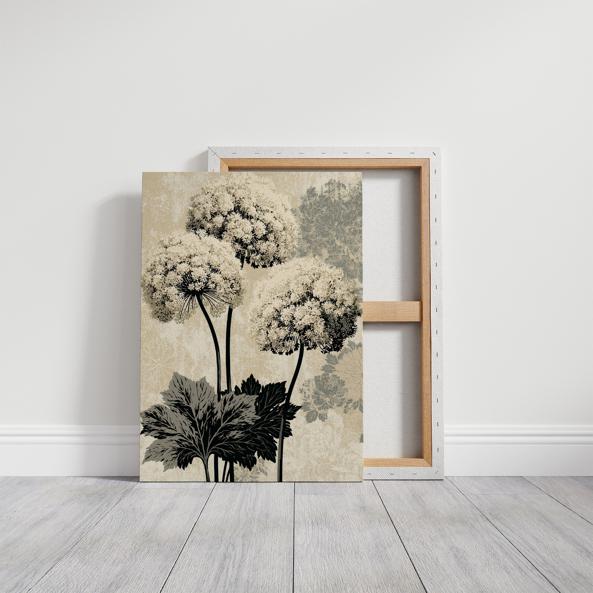 Lace Blooms in Ivory and Taupe
