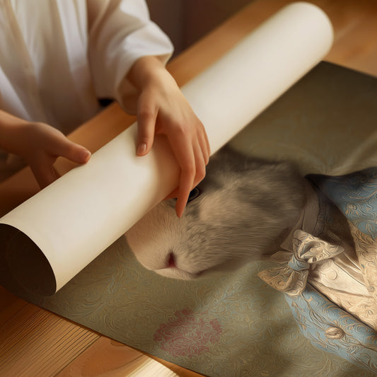 Noble Rabbit In Velvet Court