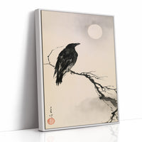 Raven Moonlit Branch Sumi-e